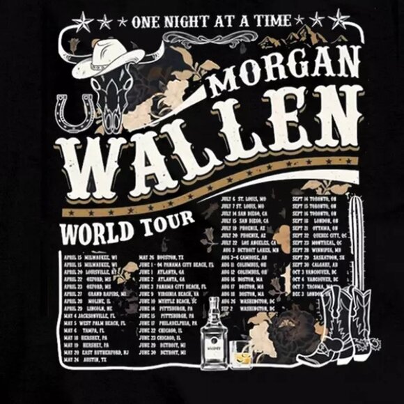 Morgan Wallen World Tour One Night At A Time T-Shirt - Picture 2 of 3